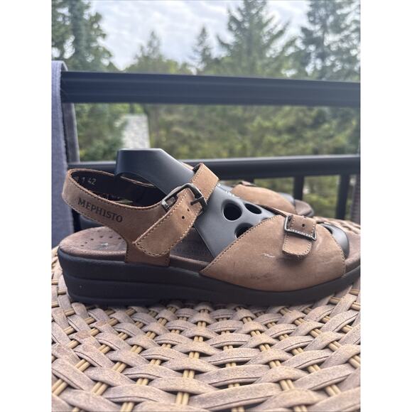 Mephisto Sandals Leather Walking Strappy Adjustable 42 EU 11 US Comfort Suede - Picture 1 of 16
